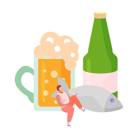 Beer Glass Cocktail Compositionのイラスト素材