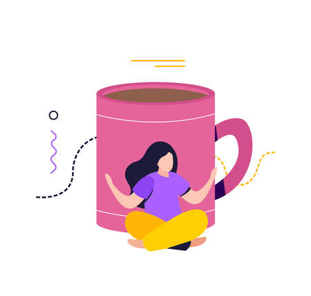 Coffee And Zen Compositionのイラスト素材