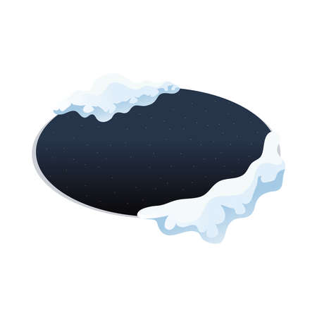 Oval Ice Cap Compositionのイラスト素材