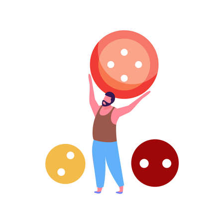 Man With Buttons Compositionのイラスト素材