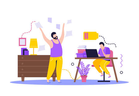 No More Work Compositionのイラスト素材