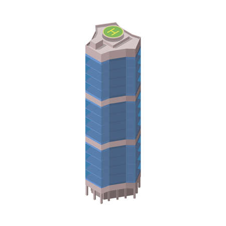 Smart City Skyscraper Compositionのイラスト素材