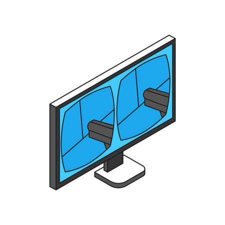 Stereo Image TV Compositionのイラスト素材
