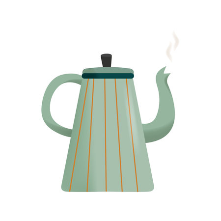 Cozy Home Teapot Compositionのイラスト素材