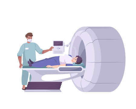 Oncology Diagnostic Flat Compositionのイラスト素材