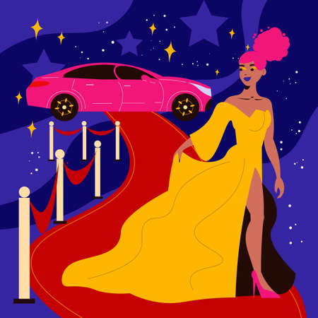 Celebrities And Awards Backgroundのイラスト素材