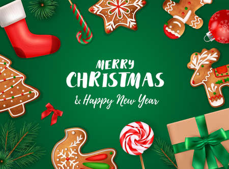 Realistic Christmas Frameのイラスト素材