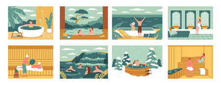 Thermal Waters Setのイラスト素材