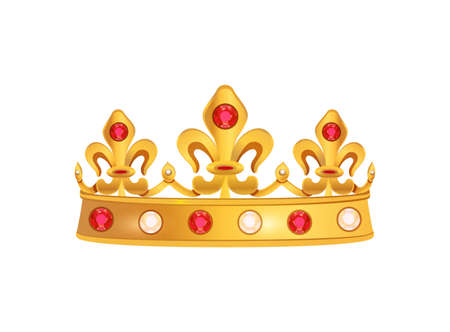 Royal Golden Crown Compositionのイラスト素材