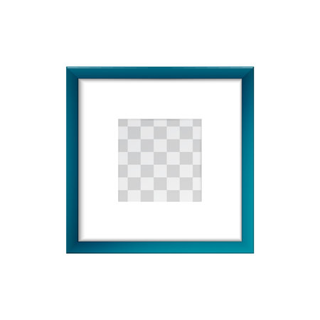 Blue Photo Frame Composition