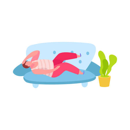 Overheating At Home Compositionのイラスト素材