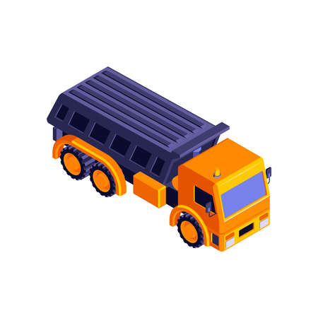 Road Construction Truck Compositionのイラスト素材