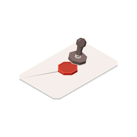 Wax Sealing Envelope Compositionのイラスト素材