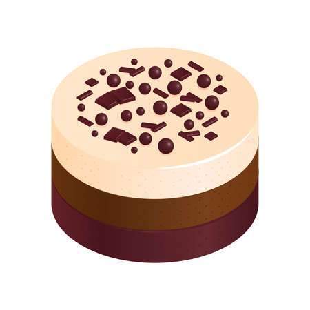Chocolate Birthday Cake Compositionのイラスト素材