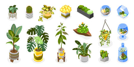 Plants Icons Setのイラスト素材