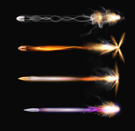 Realistic Gun Flashesのイラスト素材