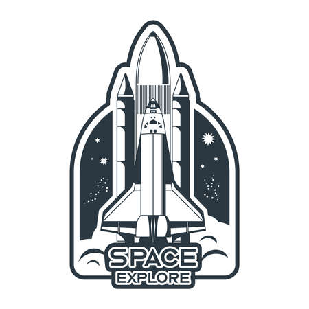 Space Shuttle Takeoff Emblemのイラスト素材