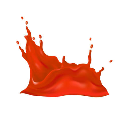Splash Tomato Juice Compositionのイラスト素材