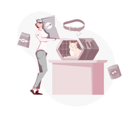 Homeless Animal Shelter Compositionのイラスト素材