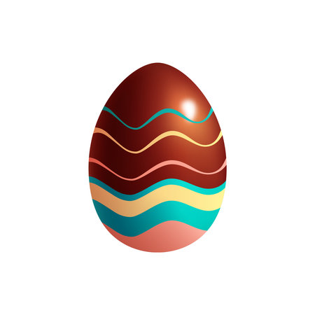 Colorful Waves Egg Compositionのイラスト素材