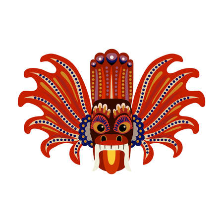 Yaka Mask Travel Compositionのイラスト素材