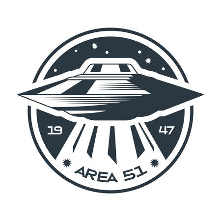 UFO Area Space Emblemのイラスト素材