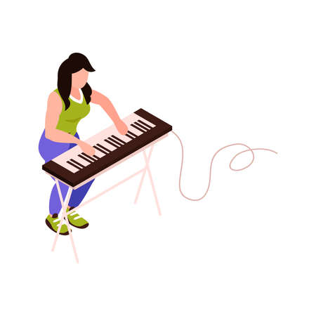 Talent Show Keyboardist Compositionのイラスト素材