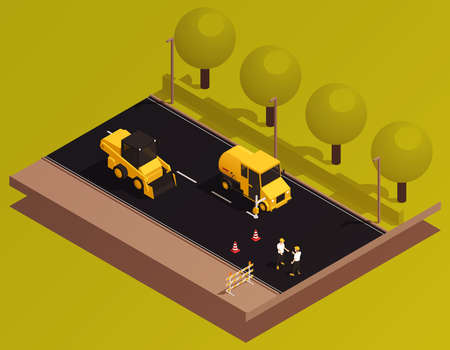 New Road Construction Compositionのイラスト素材