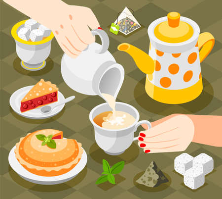 Tea Day Backgroundのイラスト素材