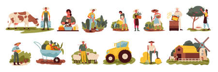 Farm Icons Setのイラスト素材