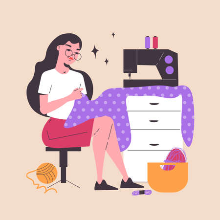 Sewing Hobby Conceptのイラスト素材