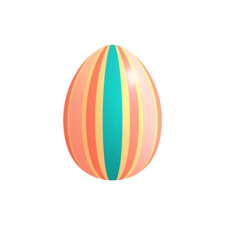 Stripped Colorful Egg Compositionのイラスト素材