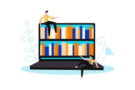 Virtual Book Shelves Composition