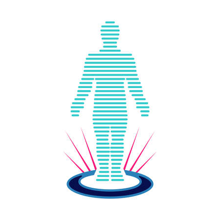 Teleportation Future Technology Compositionのイラスト素材