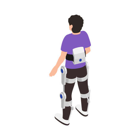 Exoskeleton Suit Man Compositionのイラスト素材