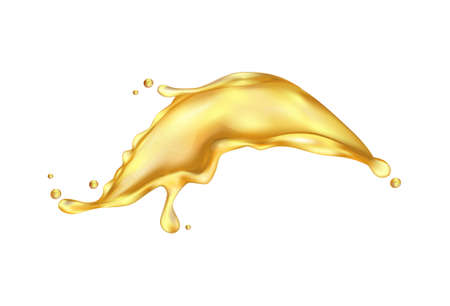 Oil Splash Realistic Compositionのイラスト素材