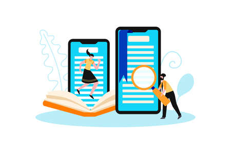 Smartphone Library Surfing Composition