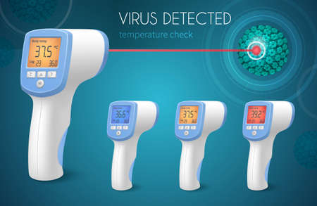 Virus Detected Realistic Backgroundのイラスト素材