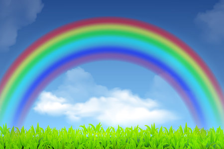 Rainbow Realistic Backgroundのイラスト素材