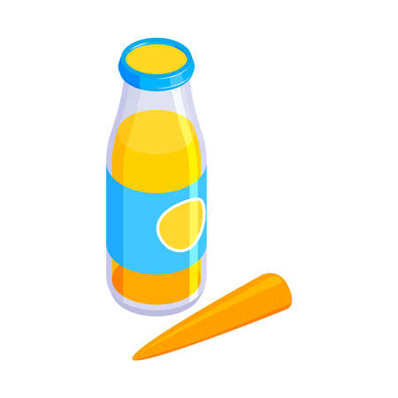 Carrot Juice Baby Compositionのイラスト素材