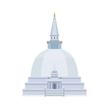 Buddhist Temple Building Compositionのイラスト素材