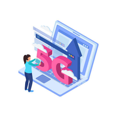 Virtual 5G Access Compositionのイラスト素材