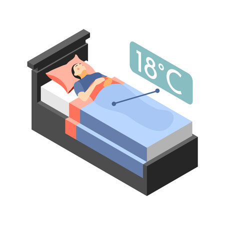 Heating Bed Sleep Compositionのイラスト素材