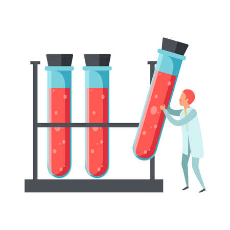 Biotech Test Tubes Compositionのイラスト素材
