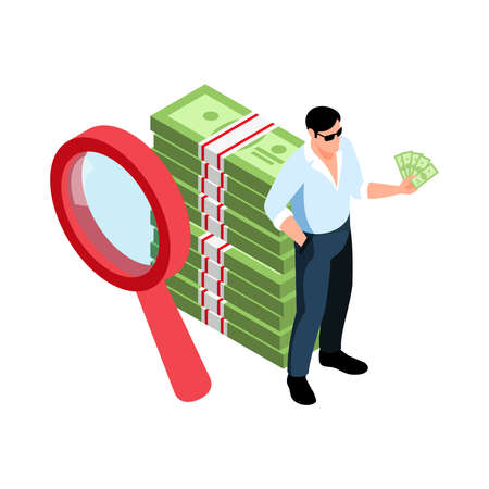 Tax Service Cash Compositionのイラスト素材