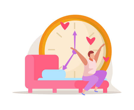 Wake Up Time Compositionのイラスト素材