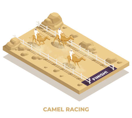 Muslim Camel Racing Compositionのイラスト素材