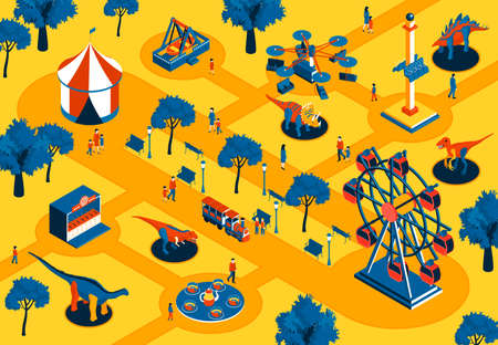 Amusement Park Backgroundのイラスト素材