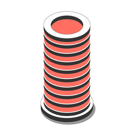 Metropolis Cylinder Building Compositionのイラスト素材