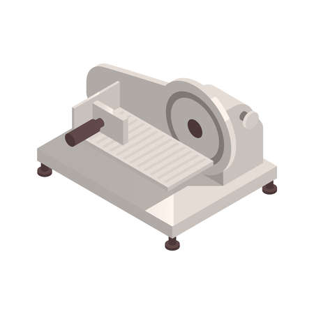 Meat Cutter Isometric Compositionのイラスト素材